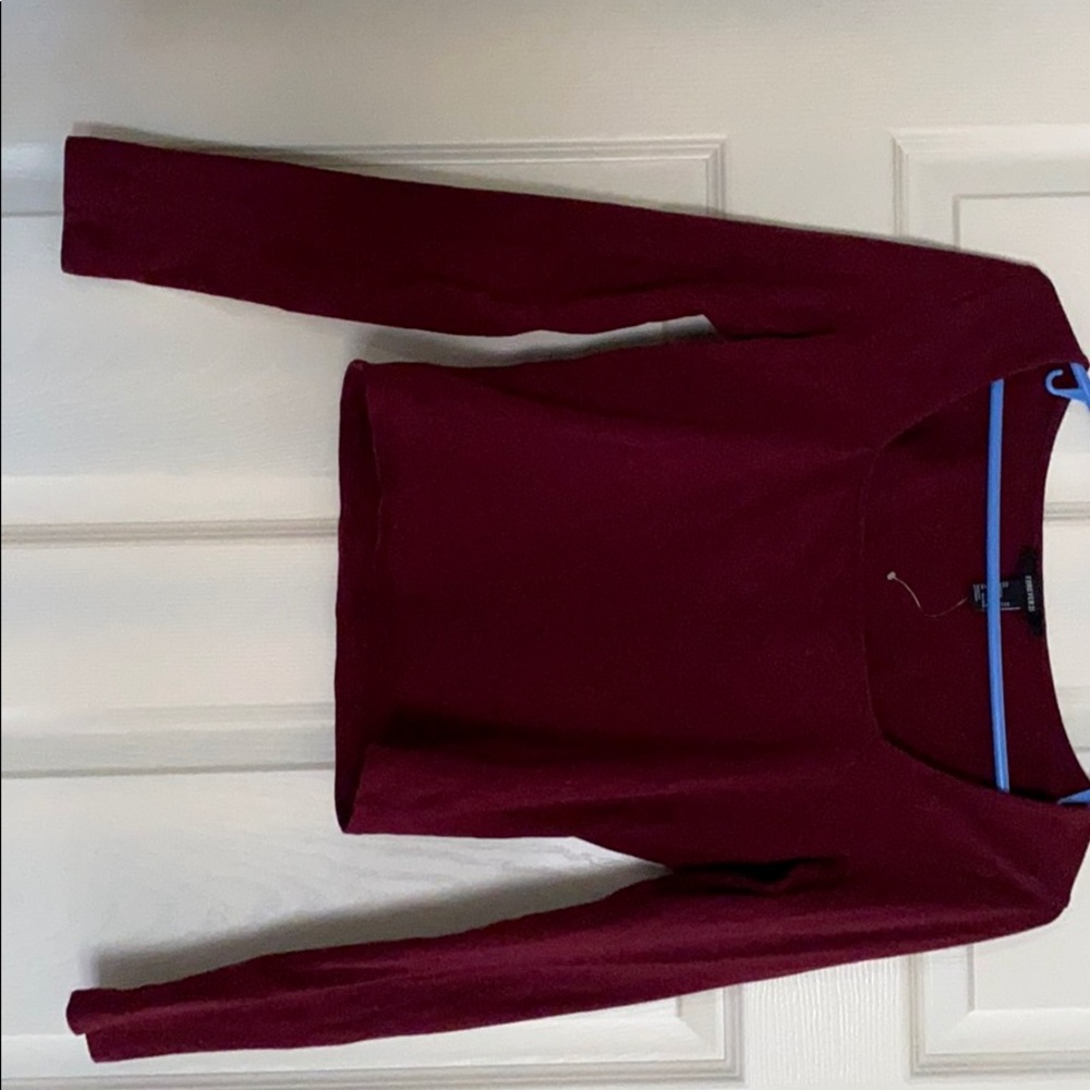 Cute Burgundy red long sleeve